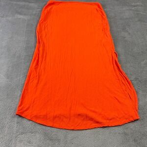 Old Navy Skirt Women Medium Orange Side Slit Elastic Waist Casual Boho
